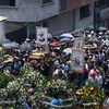 Tang lễ các nạn nhân của vụ xả súng hàng loạt ở thị trấn Chicomuselo của Mexico. (Ảnh: AP)