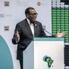 Chủ tịch Ngân hàng Phát triển châu Phi (AfDB), ông Akinwumi Adesina phát biểu tại một hội nghị ở Nairobi, Kenya ngày 5/9/2023. (Ảnh: AFP/TTXVN)