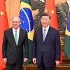 Chủ tịch Trung Quốc Tập Cận Bình (phải) tiếp Phó Tổng thống Brazil Geraldo Alckmin tại Bắc Kinh, ngày 7/6/2024. (Ảnh: THX/TTXVN)