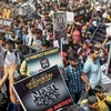 Sinh viên Ấn Độ biểu tình phản đối kết quả kỳ thi tuyển sinh NEET-UG. (Nguồn: businesstoday)