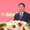 Chủ tịch UBND tỉnh Trần Quốc Nam phát biểu tại kỳ họp thứ 19, Hội đồng nhân dân tỉnh khóa XI, nhiệm kỳ 2021-2026. (Ảnh: Cổng Thông tin điện tử tỉnh Ninh Thuận)