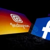 Biểu tượng mạng xã hội Instagram và Facebook. (Ảnh: AFP)