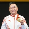 VĐV Yang Chao của Trung Quốc giành huy chương Vàng nội dung P3 - 25m súng ngắn hỗn hợp SH1 tại Paralympic 2024 ở Paris, Pháp ngày 2/9/2024. (Ảnh: THX/TTXVN)