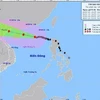 Đường đi của Bão số 3 lúc 13 giờ ngày 5/9/2024. (Ảnh: TTXVN phát)