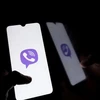 Logo Viber trên màn hình điện thoại. (Ảnh: Getty Images)