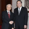 Tổng Bí thư hội kiến với Chủ tịch Chính hiệp Trung Quốc 