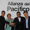 Từ trái sang phải: Tổng thống Mexico Enrique Pena Nieto, Tổng thống Chile Michelle Bachelet, Tổng thống Peru Ollanta Humala và Tổng thống Colombia Juan Manuel Santos tại hội nghị. (Nguồn: THX/TTXVN)
