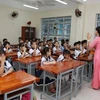 Các em học sinh lớp một, Trường Tiểu học Nguyễn Văn Trỗi, quận Tân Bình, TP.HCM. (Ảnh: Phương Vy/TTXVN)