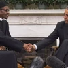 Tổng thống Mỹ Barack Obama và Tổng thống Nigeria Muhammadu Buhari. (Nguồn: Getty Images) 