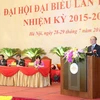 Chủ tịch Quốc hội Nguyễn Sinh Hùng phát biểu tại đại hội. (Ảnh: Nhan Sáng/TTXVN)