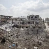 Quang cảnh đổ nát tại quận Beit Hanun ở dải Gaza. (Nguồn: AFP/TTXVN)