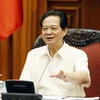 Thủ tướng Nguyễn Tấn Dũng phát biểu kết luận cuộc họp. (Ảnh: Đức Tám/TTXVN) 