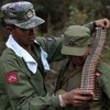Binh sỹ của lực lượng Quân đội Liên minh Dân chủ Quốc gia Myanmar tại khu vực quân sự Kokang. (Nguồn: Reuters