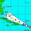 Đường đi và vị trí bão Erika. (Nguồn: .cnbc.com)