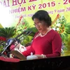 Phó Chủ tịch Quốc hội Nguyễn Thị Kim Ngân phát biểu chỉ đạo Đại hội. (Ảnh: Thu Hoài/TTXVN) 