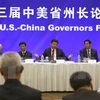 Chủ tịch Trung Quốc Tập Cận Bình trong cuộc gặp với giới lãnh đạo doanh nghiệp Mỹ tại Seattle ngày 22/9. (Nguồn: AFP/TTXVN)