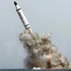 Triều Tiên bắn thử thành công một loại tên lửa đạn đạo phóng từ tàu ngầm. (Ảnh: Yonhap/TTXVN)