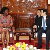 Chủ tịch nước Trương Tấn Sang tiếp Giám đốc Ngân hàng Thế giới Victoria Kwakwa. (Ảnh: Nguyễn Khang/TTXVN)