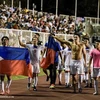 Niềm vui của các cầu thủ Philippines sau chiến thắng Trều Tiên. (Nguồn: cnnphilippines)
