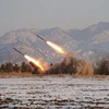 Một vụ phóng thử tên lửa của Triều Tiên. (Nguồn: EPA/TTXVN)