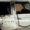 Chiếc xe của Chuẩn tướng Athanase Kararuza bị tấn công khi ông đang lái xe. (Nguồn: bbc.com) 