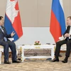 Thủ tướng Campuchia Hun Sen và Thủ tướng Nga Dmitry Medvedev. (Nguồn: akp.gov.kh) 