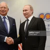 Tổng thống Nga Vladimir Putin và Thủ tướng Malaysia Najib Razak. (Nguồn: Getty)