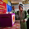Cử tri xã Cổ Linh, huyện Pác Nặm, tỉnh Bắc Kạn bỏ phiếu bầu cử. (Ảnh: Đức Hiếu/TTXVN) 