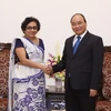  Thủ tướng Nguyễn Xuân Phúc tiếp Đại sứ Sri Lanka Saranya Hasanthi Urugodawatte Dissanayake. (Ảnh: Thống Nhất/TTXVN) 