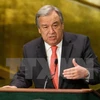 ng cử viên Tổng thư ký LHQ Antonio Guterres phát biểu tại trụ sở Liên hợp quốc ở New York (Mỹ). (Nguồn: THX/TTXVN)