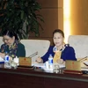 Chủ tịch Quốc hội Nguyễn Thị Kim Ngân phát biểu ý kiến. (Ảnh: Phạm Kiên/TTXVN) 