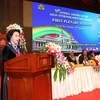 Chủ tịch Quốc hội Nguyễn Thị Kim Ngân phát biểu tại Đại hội đồng AIPA 37 ở Myanmar. (Nguồn: TTXVN) 