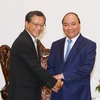 Thủ tướng Nguyễn Xuân Phúc tiếp ông Fukada Hiroshi, Đại sứ Nhật Bản tại Việt Nam đến chào từ biệt. (Ảnh: Thống Nhất/TTXVN) 