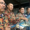 Chú cá sấu bị sở cứu hộ và cứu hỏa bang Penang bắt tại khu chợ đông đúc ở Jelutong. (Nguồn: nst.com.my)