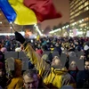 Người dân Romania biểu tình tại thủ đô Bucharest ngày 29/1. (Nguồn: AFP/TTXVN)