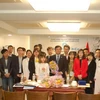 Ban Chấp hành Hội Sinh viên Việt Nam tại Hàn Quốc nhiệm kỳ 2017-2019. (Ảnh: Vũ Toàn/Vietnam+) 