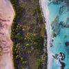 oàn cảnh vùng Caribe với sắc màu rực rỡ được ghi lại trong hình ảnh chụp từ trên không .(Nguồn: NatGeo)