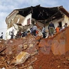 Hiện trường vụ lở đất ở Freetown, Sierra Leone ngày 15/8. (Nguồn: THX/TTXVN)