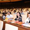 Các đại biểu Quốc tại phiên thảo luận ở hội trường về dự án Luật Tố cáo (sửa đổi). (Ảnh: Phương Hoa/TTXVN)
