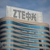 Logo của Hãng ZTE tại trụ sở công ty ở Thâm Quyến, tỉnh Quảng Đông, Trung Quốc ngày 14/5. (Nguồn: EPA-EFE/TTXVN)