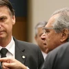 Ứng cử viên Tổng thống Brazil Jair Bolsonaro (trái) và cố vấn kinh tế Paulo Guedes. (Nguồn: Reuters)