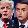 Tổng thống Mỹ Donald Trump (trái) và Tổng thống Brazil đắc cử Jair Bolsonaro. (Ảnh: AFP/TTXVN)