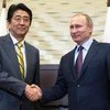 Thủ tướng Nhật Bản Shinzo Abe và Tổng thống Nga Putin. (Nguồn: AFP)