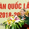 Thượng tướng Nguyễn Văn Rinh, Chủ tịch Hội Nạn nhân chất độc da cam/dioxin Việt Nam nhiệm kỳ 2018-2023 phát biểu.(Ảnh: Nguyễn Dân/TTXVN)