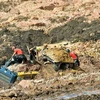 Lực lượng cứu hộ tìm kiếm người mất tích tại hiện trường vụ vỡ đập hồ chứa chất thải khoáng sản ở Minas Gerais, Brazil, ngày 25/1/2019. (Nguồn: THX/TTXV