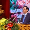 Phó Thủ tướng Vương Đình Huệ phát biểu tại diễn đàn. (Ảnh: Tùng Lâm/TTXVN)