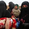 Người tị nạn Syria tại trạn tị nạn Rukban. (Ảnh: AFP/TTXVN)