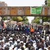 Người biểu tình tập trung tại Khartoum, Sudan. (Ảnh: AFP/TTXVN)
