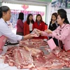 Tháng Sáu giá thịt lợn giảm 1,39% so với tháng trước. (Nguồn: Vietnam+)