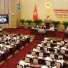 Quang cảnh kỳ họp thứ 9, Hội đồng nhân dân thành phố Hà Nội. (Ảnh: Lâm Khánh/TTXVN)